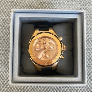 Michele Rose Gold Watch